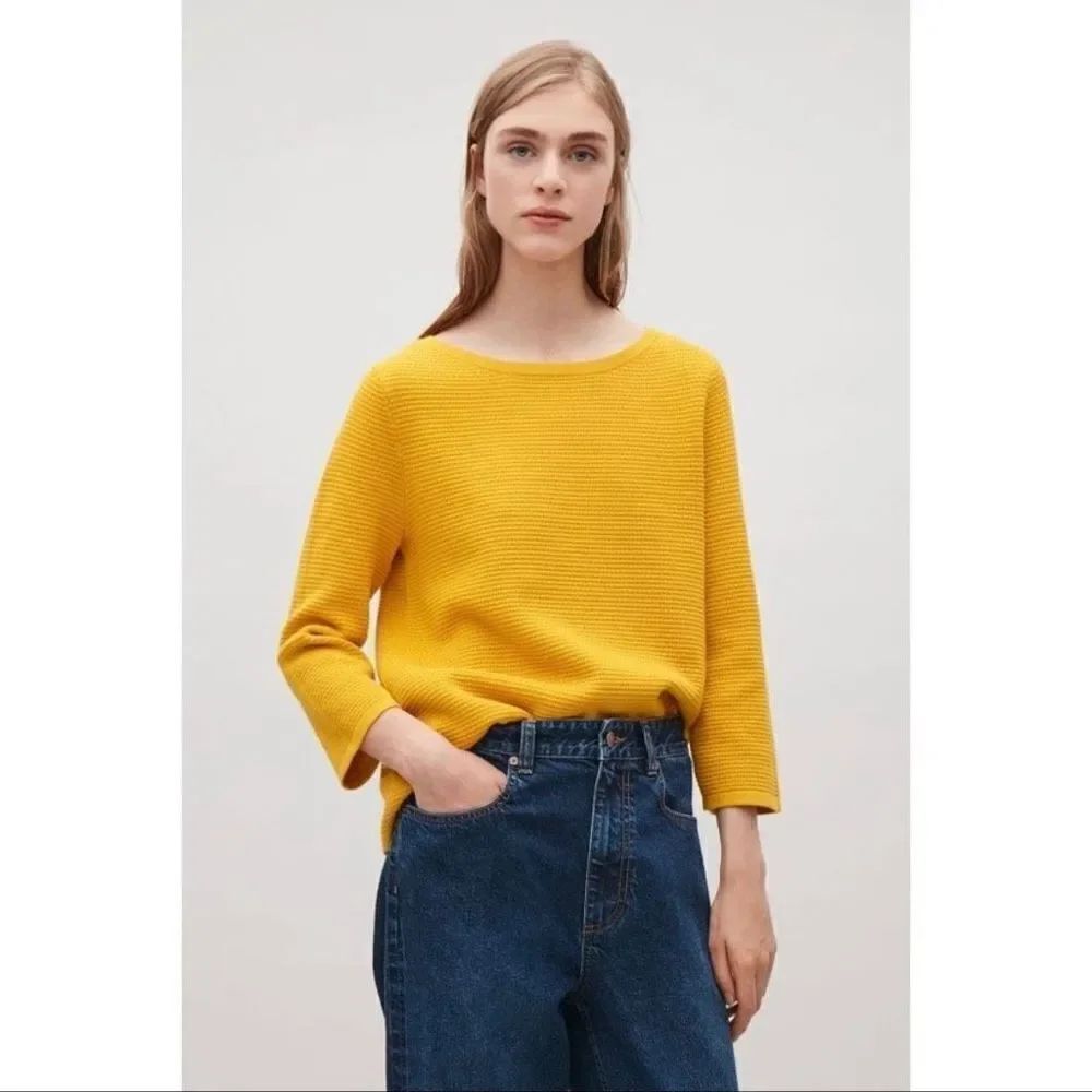 COS Textured Tight Knit Pullover Sweater